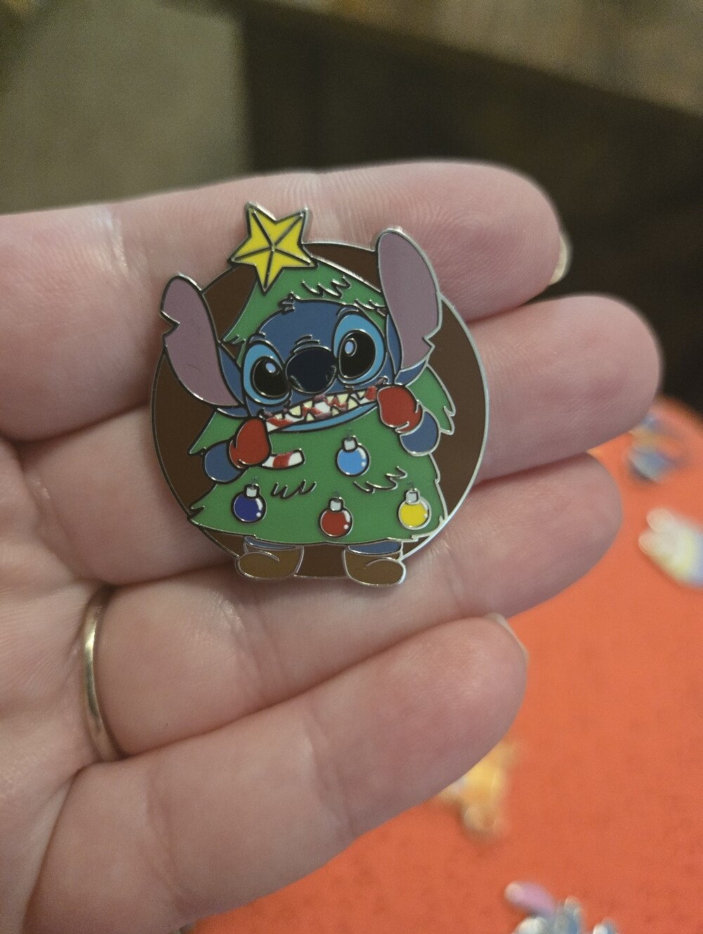 Disney Stitch In Christmas Tree Pin